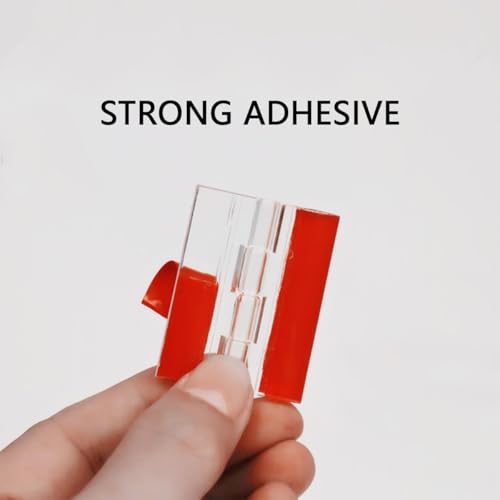 12 Pcs Small, Clear Plastic Acrylic Self-Adhesive Piano Continuous for Cabinet, Drawer, Crafts, DIY, Aquarium Lid, Furniture, Display Stand (Approx 35x25mm) - Mini