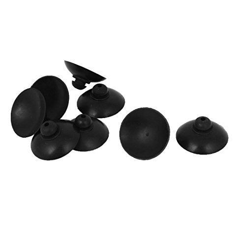 uxcell Soft Plastic Aquarium Fish Tank Suction Cup Clip Sucker Black 8 Pcs 28mm Dia