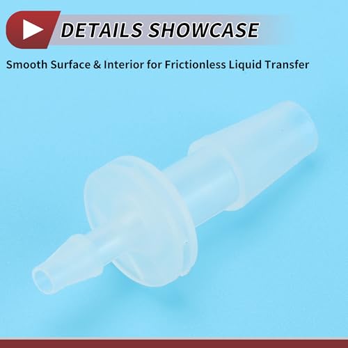 5 Pcs Aquarium Plastic Hose Barb Fitting 1/8" to 1/4" Hose ID Connectors Clear Plastic - size: 1/8"-1/4"