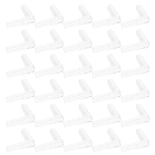 30Pcs 4mm Transparent PVC Air Tubing Splitter Kit - L Shape 3 Way 4 Way Connector for Aquarium Air Pump Accessories(L Shape Adapter) - style: L Shape Adapter