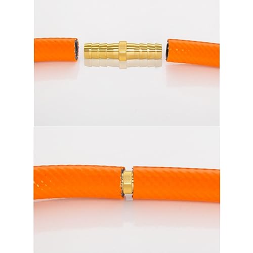 Uenede 8PCS Brass 3/4"OD Barb Splicer Mender Hose Barb Fitting Straight 2-Way Union Garden Hose Repair Fittings for Water/Oil/Gas - size: 3/4" Barb, style: Straight (2 Way)