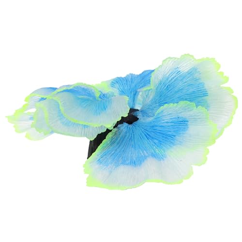 Cabilock Fish Tank Aquatic Plant Decor Silicone Blue Artificial Water Grass Ornament for Aquarium Landscape Micro Landscape Decoration