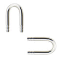 2PCS Stainless Steel Aquarium U Tube Fish Aquarium Air Pump Oxygen System U Tube Connector Aquarium Accessories Suitable for 0.15in/4mm Air Hose
