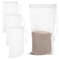 3 Pack Aquarium Filter Bags, 180 Extra Fine Mesh Media Bags for Aquarium, Reusable Nylon Filter Media Bag with Drawstring for Activated Carbon, Resin, Small Tanks(7.5x3.6in)