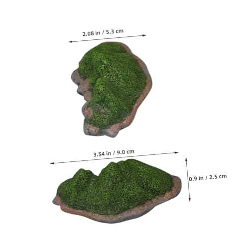 2pcs Miniature Island Sculpture Resin Simulation Island Figurines for Aquariums Flower Pots and Garden Decor Creative Micro Landscape Accessories