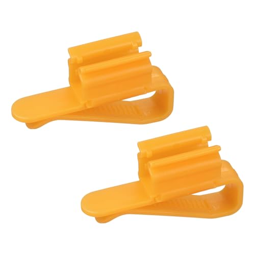Fish for Tank Mounting Clip, Adjustable Hose Clamp Mounting Clip Water Pipe Hose Holder for 0.3"-1" Dia Tube, (Orange, 2Pcs), Intended for Aquarium Air Pump/Pipe Organizer - color: Orange