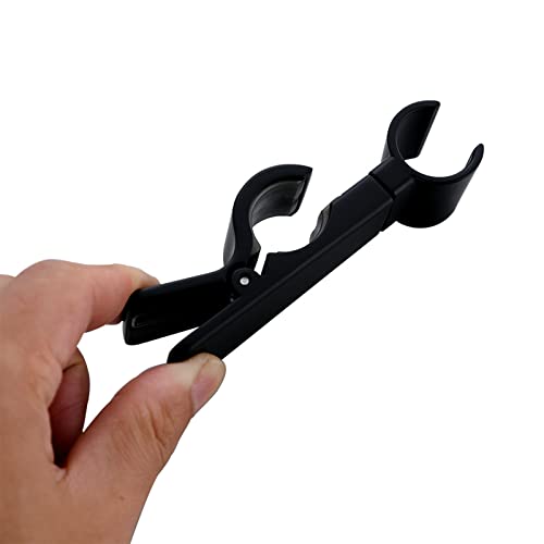 Black Handheld Shower Holder, Biveah 20-25MM O.D Slide Bar Adjustable Shower Bracket Clamp for Shower Sprayer Bathroom Replacement, KZS011B - color: Black