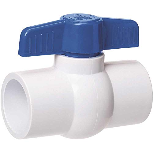 Homewerks VBVP40E3B Ball Valve PVC Schedule 40, x Solvent, 1/2-Inch, 0.5-Inch, Blue - size: 0.5-Inch
