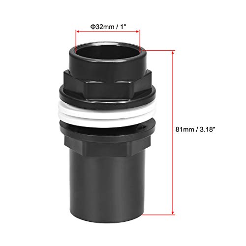 uxcell 1 ID PVC Aquarium Water Pipe Connector Joint Straight Tubes Hose Connector Fish Tanks Accessories 3pcs