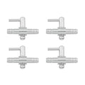 JianLing 4PCS Unidirectional Airflow Tubing Fish Aquarium Oxygen Booster Pump Accessories AD 01B Dual 1 Way 30x22mm Silver Colour Pumpline Control Valve Diverter for Aquarium Plumbing