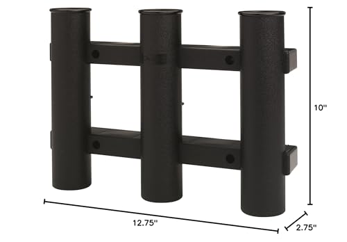 Berkley Tube Rod Rack, Tube Holder for 3 Rods or Combos, Corrosion Proof Durable Polyurethane Frame, Conveniently Save Space and Store Rods Securely and Safely - style: Black Tube Rod Rack