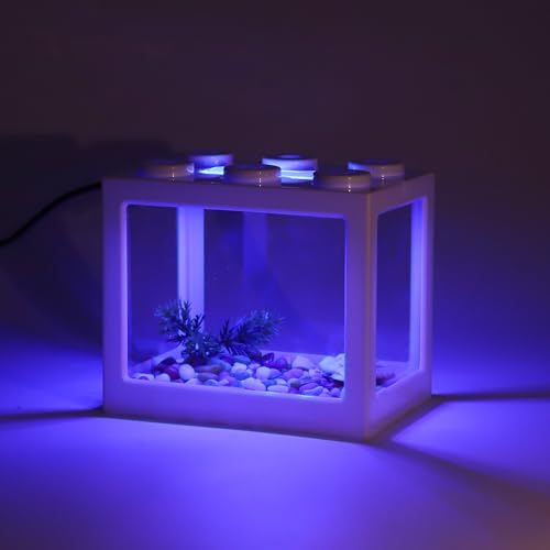 Mini Aquarium Lamp, USB Aquarium Light, LED Desktop Fish Tank Light, Small Decoration Aquarium Light, Aquarium Accessories, Blue Light - color: Blue