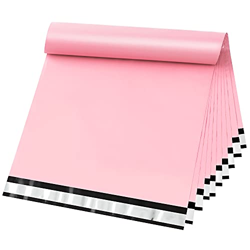 Famagic Poly Mailers, 100pc 14.5x19 Inch Shipping Bags, Large Chic Packaging Bags for Small Business, Tearproof Mailing Envelopes for Clothing Supplies, Boutique, Self Seal Mailers Bags Light Pink - color: Light Pink, size: 14.5x19