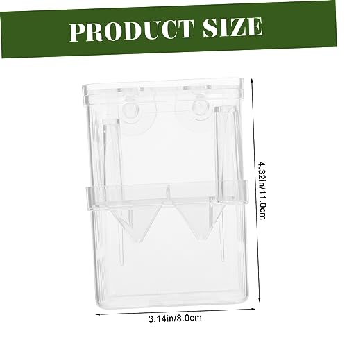 TOYANDONA 4Pcs Fish Breeding Box Aquarium Isolation Container for Safe Hatching and Acclimation Easy Clean Compact with Suction Cups for Betta Guppy and Shrimp