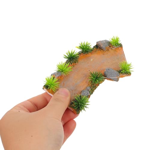 ABOOFAN 3pcs Aquarium Mini Resin Stone Steps Curved Pathway Bridge Ornaments Micro Landscape Fish Tank Decorations for Fairy Garden Accessories