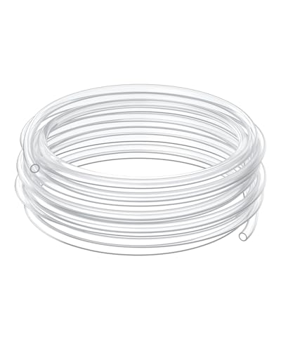 Pawfly 49 Feet Aquarium Airline Tubing, ID 1/2" Clear PVC Flexible Plastic Tube for Aquarium Garden Pond Fountain - size: 1/2" ID, style: 49 Feet