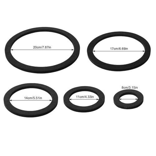 10 Pieces Aquarium Plant Rings Plant Corral Plant Feeding Rings EVA Material Grass Blocking Rings Suitable for Fish Tank, Black - color: Black