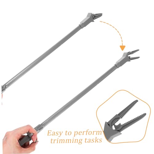 ORFOFE Aquarium Plant Tweezers 19.7 Inch Curved Tip Plastic Tool for Trimming Aquatic Plants and Feeding Fish Tank Accessories