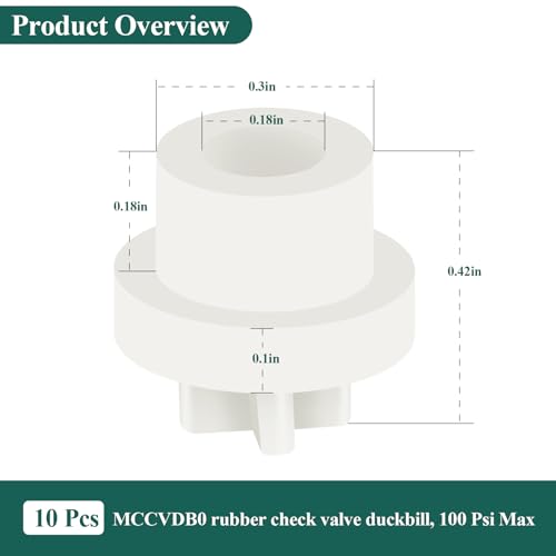 MCCVDB0 Check Valve Duckbill for Regular Maintenance of Pump, Compatible with Sten-ner Pump & Other Pumps, Excellent Resilience & Abrasion Resistance, Long Service Life, 10 Pcs - style: 10 Pcs Check Valve Duckbill
