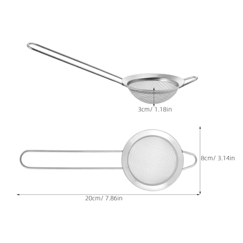 TOYANDONA 2pcs Stainless Steel Reptile Sand Substrate Scoop with Fine Mesh Sifter for Terrarium Bedding Cleaning and Sand Filtering