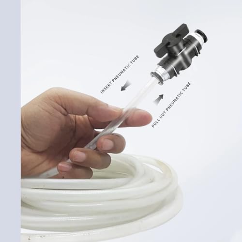 5/32 Push to Connect Ball Valve Union Air Flow Control Valve Quick Connect Tube Fittings Pneumatic Valve Air Hose Fittings 5pack - size: 5/32"