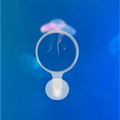 Sosoport Aquarium Magnifier Fish Tank Suction Magnifying Glass 2X Magnification Coral Viewing Glasses