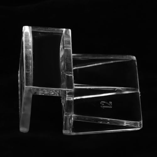 20Pcs Aquarium Glass Cover Holder Transparent Edge Mount Bracket Acrylic Clip Support for Fish Tank Hoods for Filter and Lamp Frame(8mm) - size: 8mm