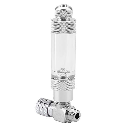 Joyzan Fish Tank CO2 Needle Check Valve, Aquarium System CO2 Regulator Bubble Counter DIY Accessory Stainless Steel Generator Flow Control Single Head Micro metering Needle Valves Air Pump Diffuser