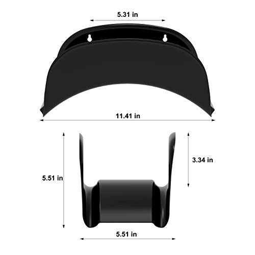 Gardzen Heavy Duty Hose Hanger Wall Mount, Hose Holder, Hook, Rack, Support for Outside, Black - size: 1 Pack