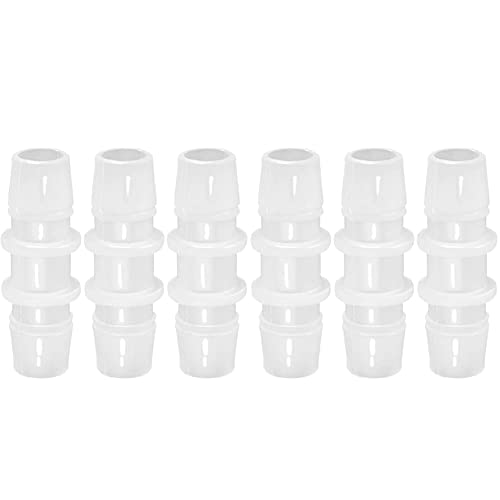 Plastic 1” hose ID Barb pipe connectors Joint Splicer Mender Adapter Union Boat Water Air Aquarium O2 Fuel (pack of 6) - size: 1 Inch, style: 6