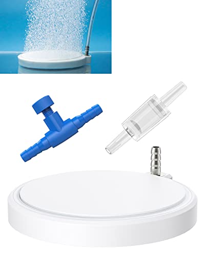 Pawfly Aquarium Hemispherical Air Stone for Air Pump Fish Tank Air Stone Disc Bubbler Round Micro Bubble Release Tool Oxygen Diffuser for Fish Tanks Buckets Small Ponds and DWC System