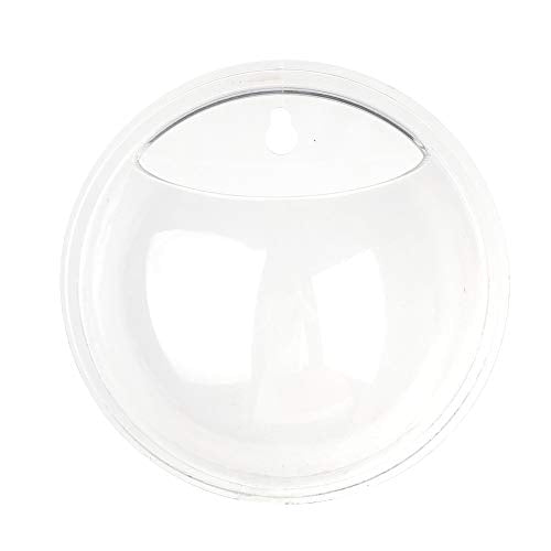 Firlar Clear Wall Hanging Plant Terrarium, 2 Pcs Acrylic Wall-Mounted Plant Pot Fish Tank Globe Flower Vase Terrarium Container Air Plant Holder Wall Hanging Bowl for Air Plants Succulents Fish