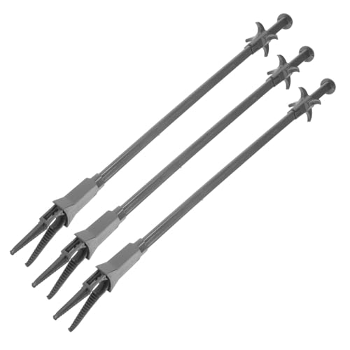 Abaodam 3Pcs Aquarium Tweezers and Feeding Tongs, Stainless Steel Terrarium Tools for Reptile Tank, Long Fish Tank Cleaning Tongs for Aquarium Plant Maintenance, Snake and Lizard Feeding Clamp