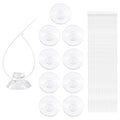 10 PCS 25mm Aquarium Suction Cups and 20 PCS Adjustable Zip Ties Fish Tank Tools for Air Tubes, Moss, Fish and Shrimp Nests, Plants, Reptile Hammocks