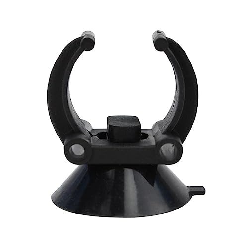 Aquarium Heater Holder Suction Cup Clip Black for Fish for Tube Hose Plant Decoration Sucker Dia 1.34" Clip Dia 0.9 Aquarium Heater Holder Suction Cups