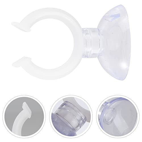 Uonlytech 12 Pcs Aquarium Water Clamp Holder Fish Tank Fixed Clip with Suction Cup 1.57X1.77X1.18In Durable Plastic for Secure Tube Management