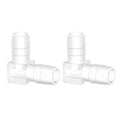 Quickun 3/4" Hose Barb 90 Degree Elbow L Fitting, Plastic 2 Way Equal Barbed Joint Splicer Mender Union Adapter Hose Fitting (Pack of 2) - size: 3/4" (2Pcs)