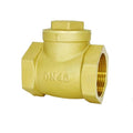 1-1/2"NPT Swing Brass Check Valve DN40, 1-1/2NPT Female Thread Horizontal One Way Valve to Prevent Water Backflow for Sump Pump and Air Compressor - size: 1-1/2inch（DN40）