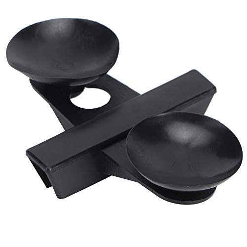 Alomejor Aquarium PVC Fish Tank Separator Divider Support Clamp/Holder for Breeding Fish Tank, 40PCS Blackwhite Suction Cup Separating Board, Suitable for 5-6mm Glass (Black) (Black) - color: Black
