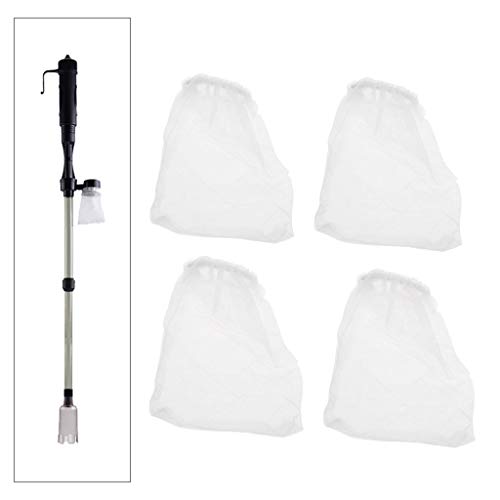 4pcs Aquarium Filter Bags Reusable Fish for Tank Filter Nylon Bag for Electric Gravels Cleaner Water Changer Sand Washer