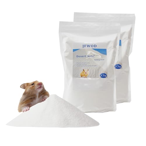 Hamster Bath Sand, 15.4lb Dust Free Desert Sand or Potty Litter Sand for Hamster Chinchillas Gerbil Syrian Mice Small Animals(White) - color: White, size: 15.4lb