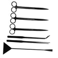 Yardwe 1 Set Stainless Steel Aquascaping Tools Precision Tweezers Scissors Spatula for Fish Tank Water Grass Trimming and Plant Care