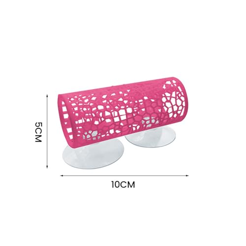 Vibrant Pink Betta Fish Tunnel Cave - Decorative Hollow-Out Aquarium Hideout Ornament for Freshwater Fish Tanks, Perfect for Betta Fish to Play, Explore and Rest in Stylish Aquatic Decor - color: Pink