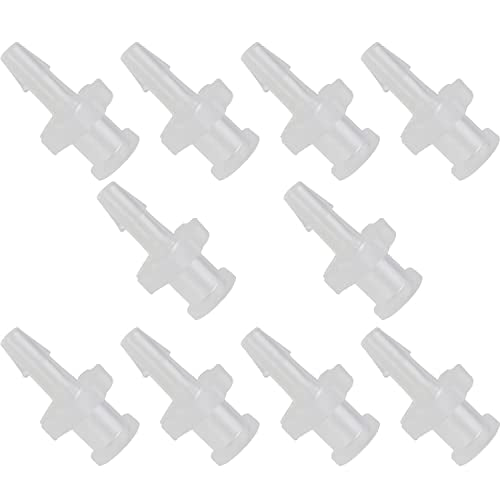 MEETOOT 10pcs Female Luer Lock 1/8" Polycarbonate Hose Barb Adapter for Laboratory Biochemical/Analytical Instruments, Food Machinery and Aquarium Equipment - size: 1/8Inch