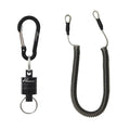 GOODCAT Strongest Magnetic Fly Fishing Net Release - Retractable Coiled Lanyard with Carabiner, Magnet Keychain Clip Retractor - color: A:Black