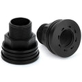 TAISHER 2PCS Black PVC 3/4'' Male × 1/2'' Female Bulkhead Tank Connector Adapter Fitting with Gasket for Water Tank, Rain barrels, Aquariums, Bathtubs and Sink - size: 3/4" Male × 1/2" Female(PVC) with Gasket