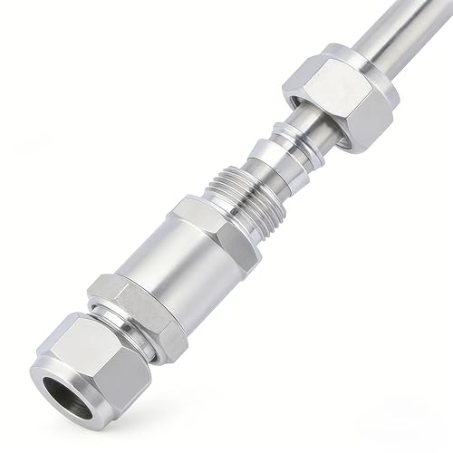 304 Stainless Steel Compression Check Valve, 1/4" OD One Way Backflow Prevention Non-Return Valve, 1pc ﻿ - size: 1/4" OD