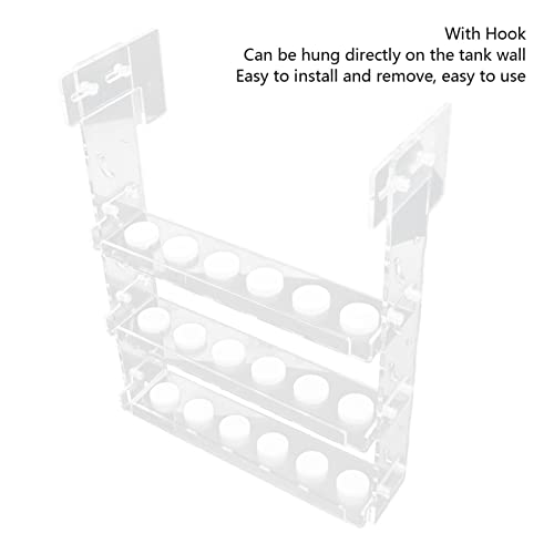 Frag Rack Clear Acrylic Vertical 3Tier Hanging Fragment Holder for Saltwater Reef Aquarium Fish Tank with Base Platforms