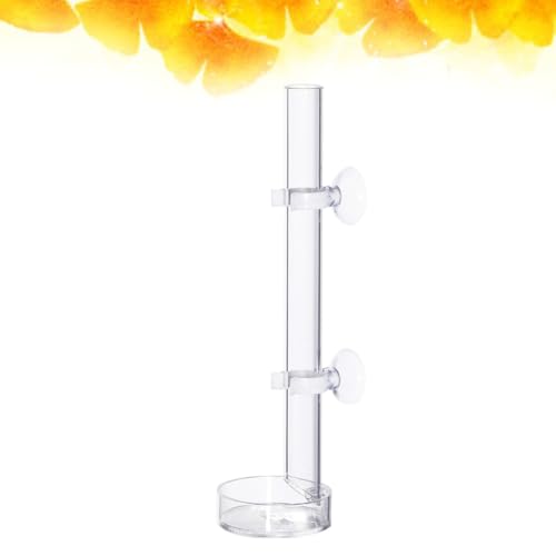 Toyvian Shrimp Food Tube and Feeding Basin Aquarium Feeder Tube 2cm X 27cm Acrylic Fish Tank Shrimp Supplies with 80mm Feeding Dish