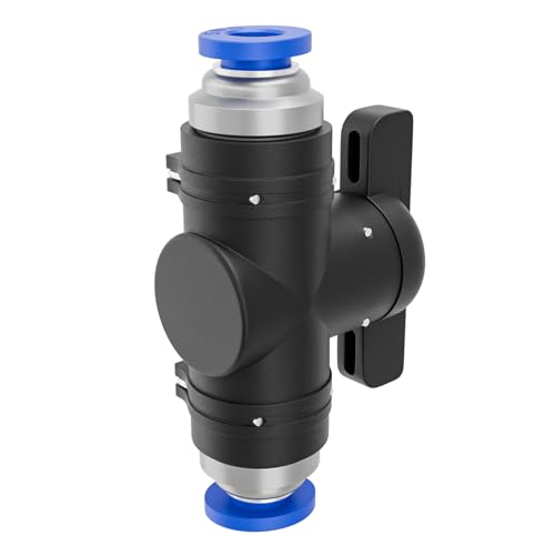 SNS Air Flow Control Ball Valve Hand Valve 1/2" OD Union Straight Plastic Push To Connect Fittings (10PCS) BUC-1/2 - size: BUC-1/2